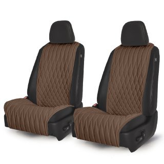 Накидки на сидения Комплект передних накидок (Темно-коричневый) Ромб 2