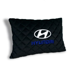 Подушка из алькантары с вышивкой 